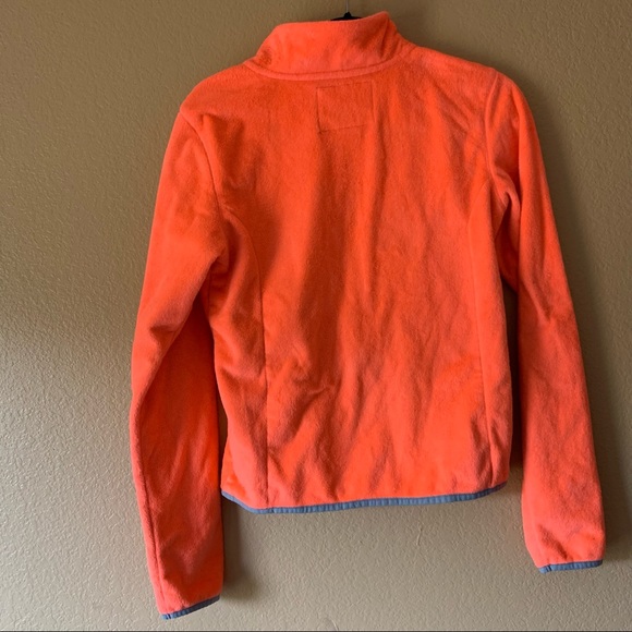 PINK Victoria’s Secret Coral/Peach Fuzzy (Soft) Zip Up Jacket - Size Small - Picture 3 of 8